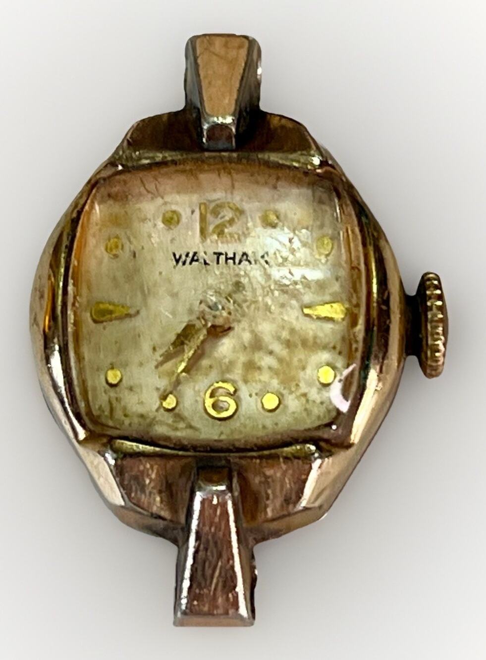 Vintage Waltham Watch 10k Rolled Gold Plate Manual Wind Parts Repair Only
